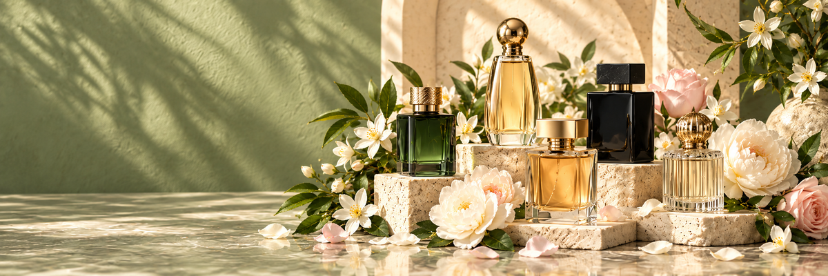 Floral Perfumes collection banner at Aromaos Perfumes