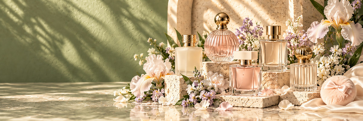 Powdery Perfumes collection banner at Aromaos Perfumes