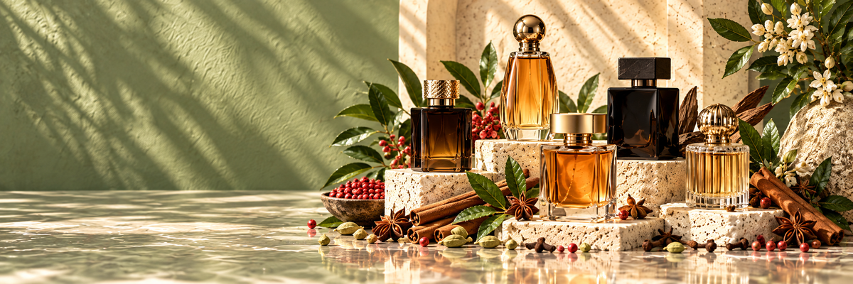Spicy Perfumes collection banner at Aromaos Perfumes