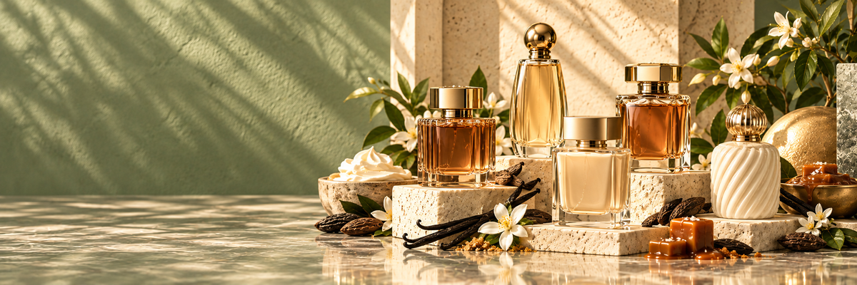 Sweet / Gourmand Perfumes collection banner at Aromaos Perfumes