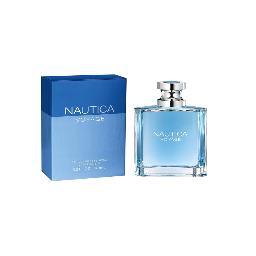 Nautica Voyage Eau de Toilette 3.3 fl oz (Pack of 1), Notes of Apple, Cedarwood, Mimosa, Men's Fragrance, Long Lasting, Everyday Fragrance, Travel Size