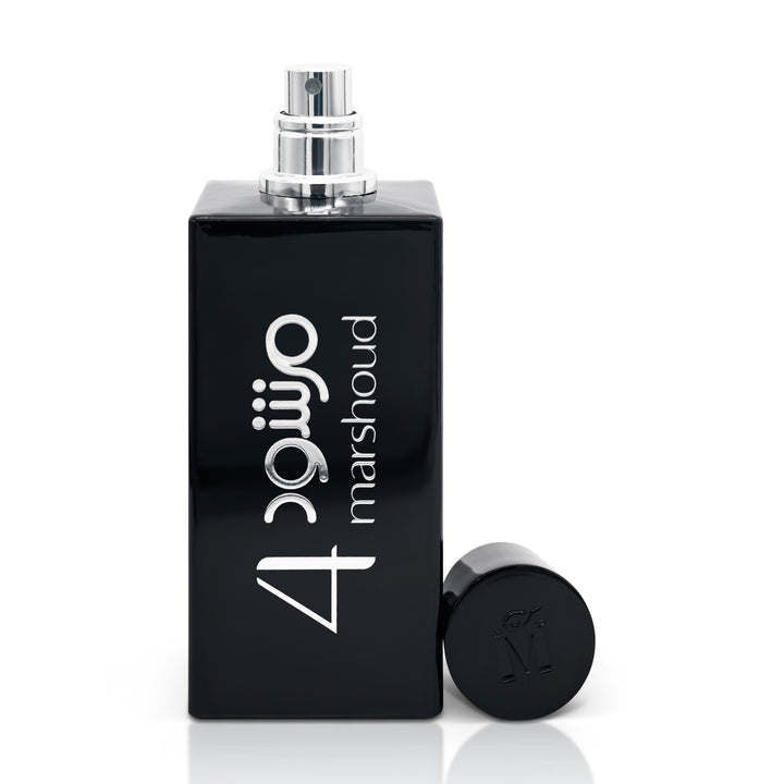 ATYAB AL MARSHOUD - Marshoud 4 (Black) Eau de Parfum 100ml, Unisex White Musk Perfume for Men and Women, with White Musk, Rose & Vanilla - Long-Lasting, Luxurious Arabian Perfume