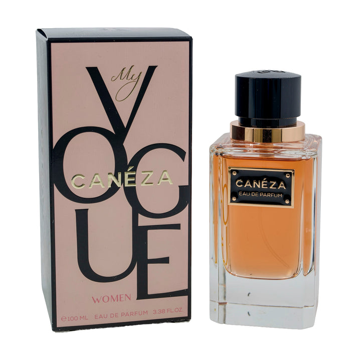Caneza My Vogue Women Eau de Parfum 100 ml / 3.4 fl oz – Bottle with retail box on a white background